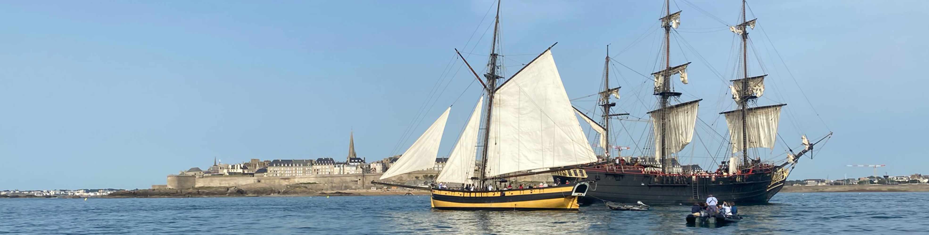 le renard, cotre corsaire, etoile du roy, vieux bateaux du patrimoine maritime saint-malo